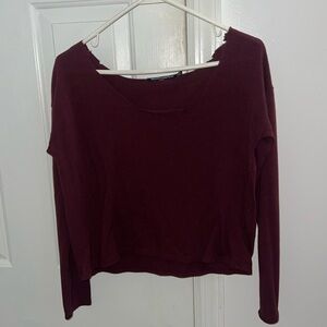 Brandy Melville! worn once distressed collar. Also fits like a one shoulder top.